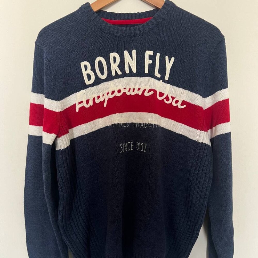 born fly crewneck sweater sz L